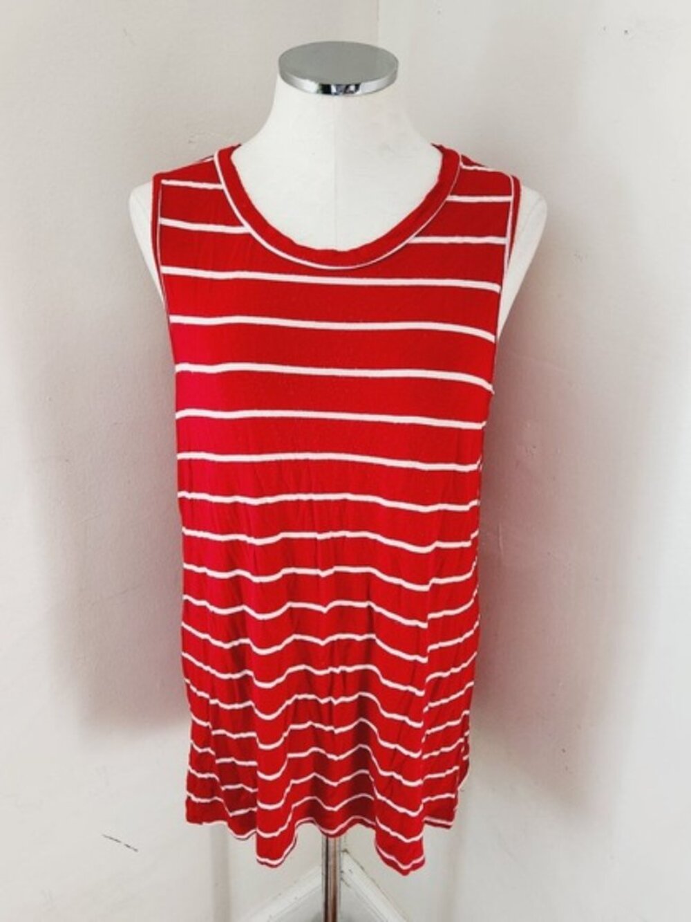 Agnes & Dora Red Striped Tunic Women's Size Large